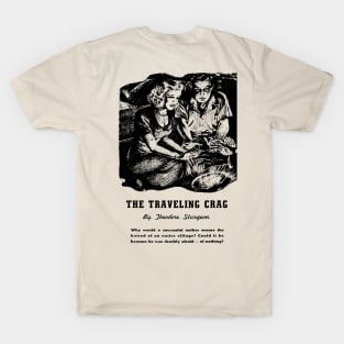 The Traveling Crag Sci Fi Stencil Art Ink Black T-Shirt